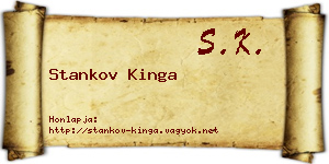 Stankov Kinga névjegykártya